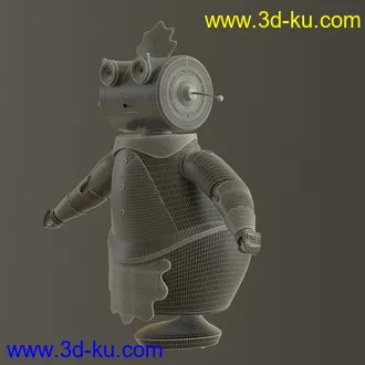 家庭卡通机器人3D模型的图片6