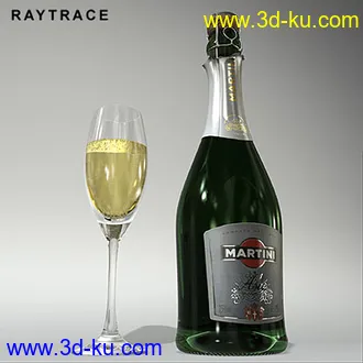 红酒瓶模型,红酒杯模型的图片7