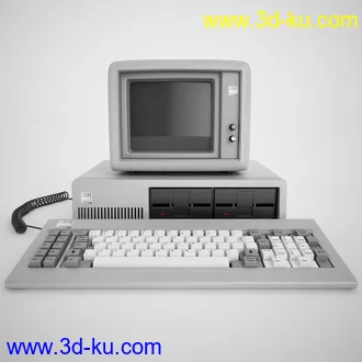 复古的ibm台式电脑模型,旧电脑模型的图片