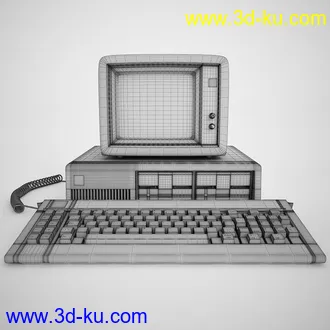 复古的ibm台式电脑模型,旧电脑模型的图片