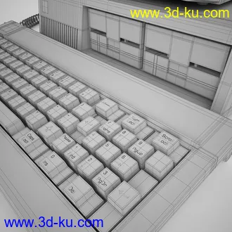 复古的ibm台式电脑模型,旧电脑模型的图片