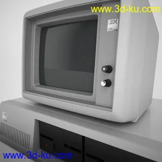 复古的ibm台式电脑模型,旧电脑模型的图片