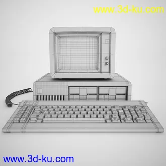 复古的ibm台式电脑模型,旧电脑模型的图片