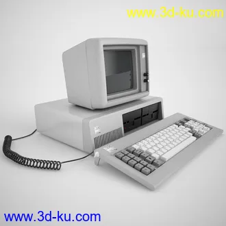 复古的ibm台式电脑模型,旧电脑模型的图片