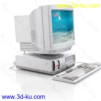 古董电脑模型,旧电脑模型,康柏电脑模型的图片
