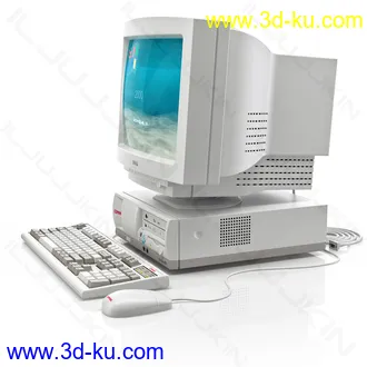 古董电脑模型,旧电脑模型,康柏电脑模型的图片