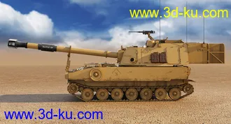 坦克模型,M109A6坦克模型的图片