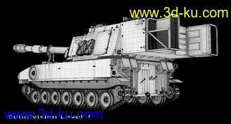 坦克模型,M109A6坦克模型的图片