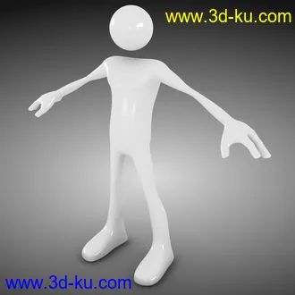 卡通人物模型,透明人模型,泥人模型,小白人模型的图片