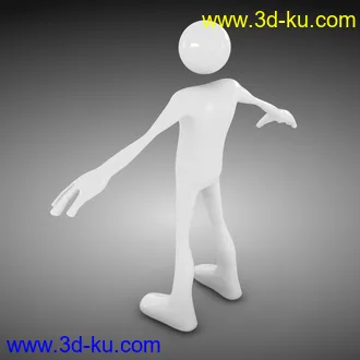 卡通人物模型,透明人模型,泥人模型,小白人模型的图片