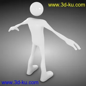 卡通人物模型,透明人模型,泥人模型,小白人模型的图片