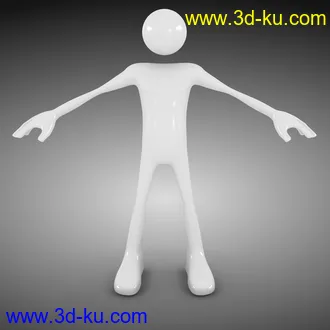 卡通人物模型,透明人模型,泥人模型,小白人模型的图片