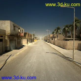 阿拉伯城市模型,阿拉伯建筑,沙漠城市模型,阿拉伯风格街道模型的图片2