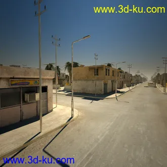 阿拉伯城市模型,阿拉伯建筑,沙漠城市模型,阿拉伯风格街道模型的图片3