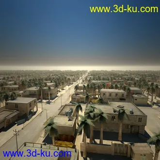 阿拉伯城市模型,阿拉伯建筑,沙漠城市模型,阿拉伯风格街道模型的图片7