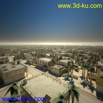 阿拉伯城市模型,阿拉伯建筑,沙漠城市模型,阿拉伯风格街道模型的图片8
