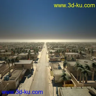 阿拉伯城市模型,阿拉伯建筑,沙漠城市模型,阿拉伯风格街道模型的图片9