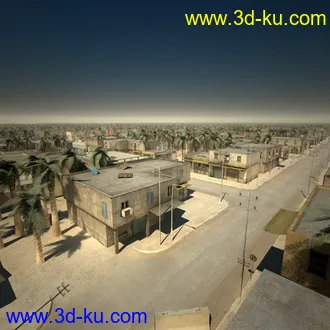 阿拉伯城市模型,阿拉伯建筑,沙漠城市模型,阿拉伯风格街道模型的图片11