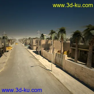 阿拉伯城市模型,阿拉伯建筑,沙漠城市模型,阿拉伯风格街道模型的图片12