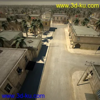阿拉伯城市模型,阿拉伯建筑,沙漠城市模型,阿拉伯风格街道模型的图片13