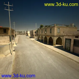 阿拉伯城市模型,阿拉伯建筑,沙漠城市模型,阿拉伯风格街道模型的图片15