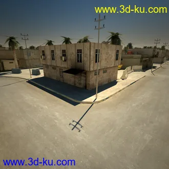 阿拉伯城市模型,阿拉伯建筑,沙漠城市模型,阿拉伯风格街道模型的图片16