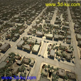 阿拉伯城市模型,阿拉伯建筑,沙漠城市模型,阿拉伯风格街道模型的图片17
