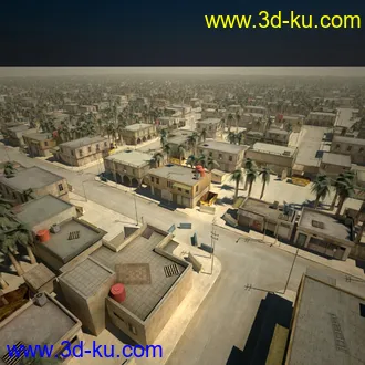 阿拉伯城市模型,阿拉伯建筑,沙漠城市模型,阿拉伯风格街道模型的图片22