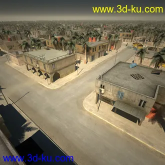 阿拉伯城市模型,阿拉伯建筑,沙漠城市模型,阿拉伯风格街道模型的图片24