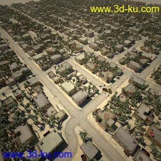 阿拉伯城市模型,阿拉伯建筑,沙漠城市模型,阿拉伯风格街道模型的图片29