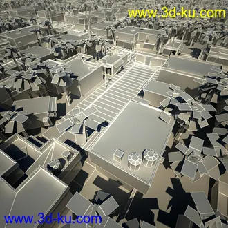 阿拉伯城市模型,阿拉伯建筑,沙漠城市模型,阿拉伯风格街道模型的图片34