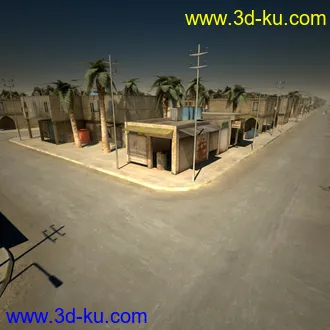 阿拉伯城市模型,阿拉伯建筑,沙漠城市模型,阿拉伯风格街道模型的图片35