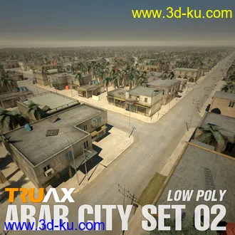 阿拉伯城市模型,阿拉伯建筑,沙漠城市模型,阿拉伯风格街道模型的图片36