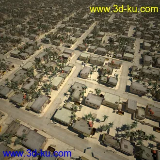 阿拉伯城市模型,阿拉伯建筑,沙漠城市模型,阿拉伯风格街道模型的图片37