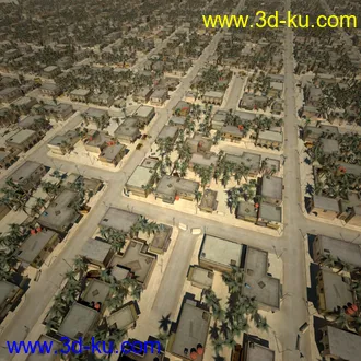 阿拉伯城市模型,阿拉伯建筑,沙漠城市模型,阿拉伯风格街道模型的图片38