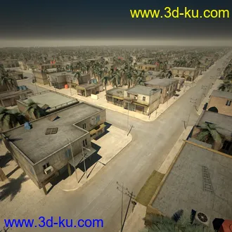 阿拉伯城市模型,阿拉伯建筑,沙漠城市模型,阿拉伯风格街道模型的图片40