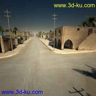阿拉伯城市模型,阿拉伯建筑,沙漠城市模型,阿拉伯风格街道模型的图片42