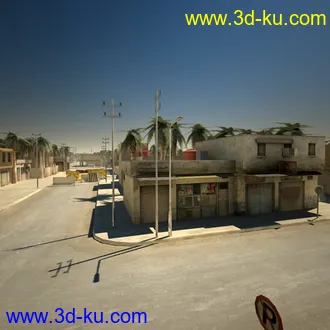 阿拉伯城市模型,阿拉伯建筑,沙漠城市模型,阿拉伯风格街道模型的图片44