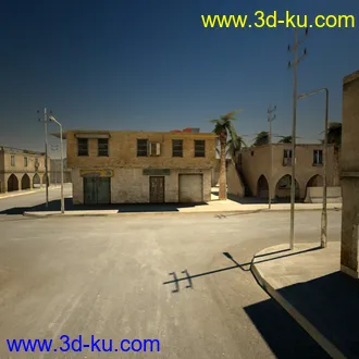 阿拉伯城市模型,阿拉伯建筑,沙漠城市模型,阿拉伯风格街道模型的图片46