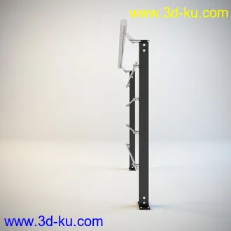 6个高精度玻璃护栏3D模型的图片