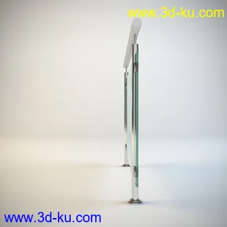 6个高精度玻璃护栏3D模型的图片