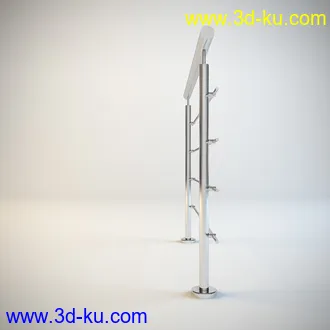 6个高精度玻璃护栏3D模型的图片