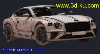 宾利2018款汽车,Bentley Continental GT轿车模型的图片9