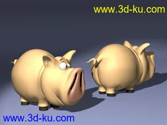 卡通角色，动物模型40个,3ds,lwo的图片
