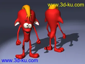 卡通角色，动物模型40个,3ds,lwo的图片