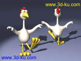 卡通角色，动物模型40个,3ds,lwo的图片