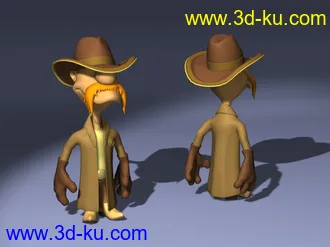 卡通角色，动物模型40个,3ds,lwo的图片