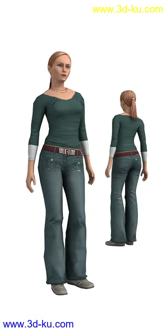 104个角色人物模型,100个预设动画,maya,3dmax的图片