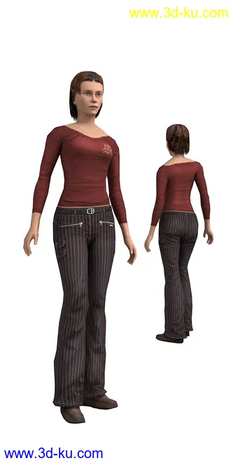 104个角色人物模型,100个预设动画,maya,3dmax的图片