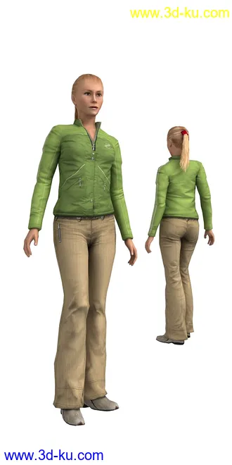 104个角色人物模型,100个预设动画,maya,3dmax的图片
